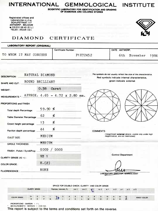 Foto 9 - Diamant Brillant IGI 0,38ct Wesselton VS1, D5427
