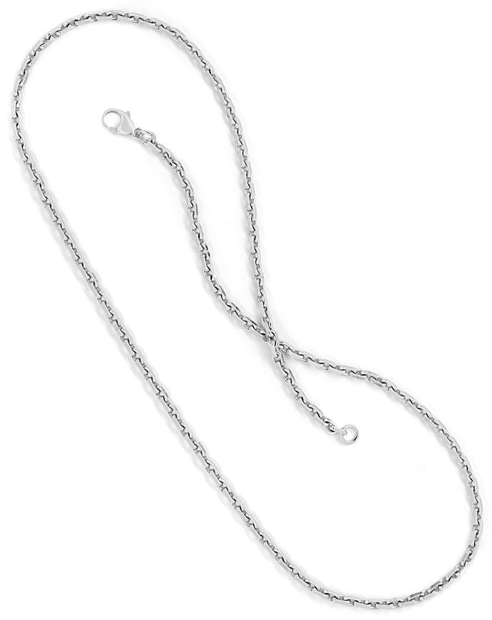 Foto 3 - Halskette im Anker Muster 50cm aus massiv 18K Weißgold, K3079